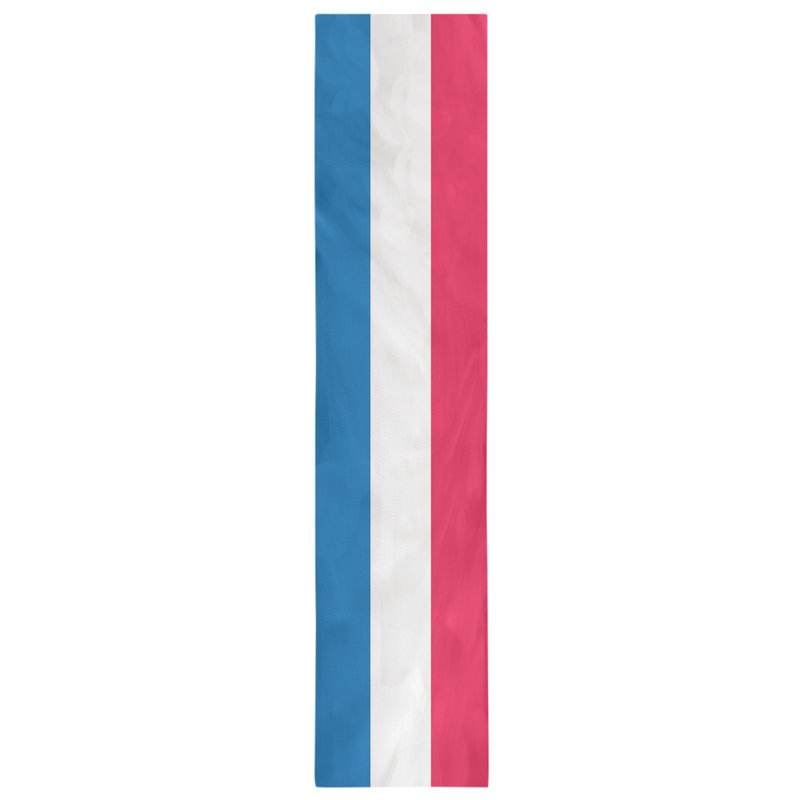 Chemin de table basket Philadelphia, L 72 po x l 16 po, Bleu / blanc / rouge, Sergé de coton