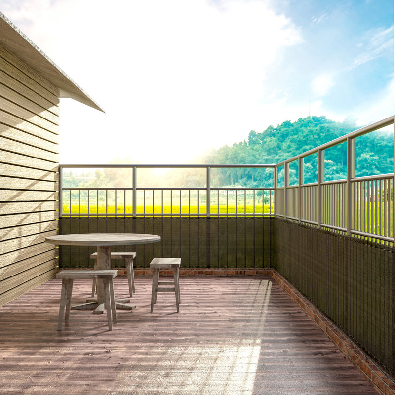 Yearby Anthracite Polyethylene Yard/Privacy Fence, 150cm H x 600cm W x 0.2cm D