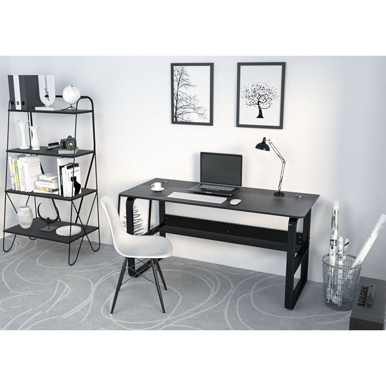 Extra Large Rectangular Writing Desk Latitude Run Color: Black