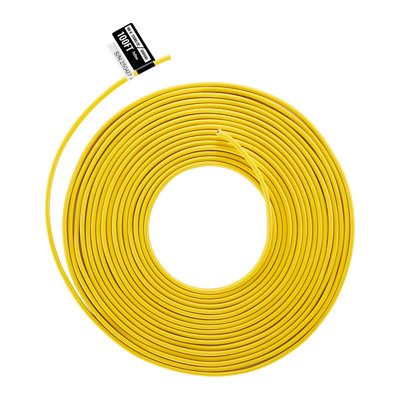 100 ft. 12/2 NM-B Electrical Wire with Ground, Yellow PVC Sheathed Copper Cable for Residential Indoor Wiring