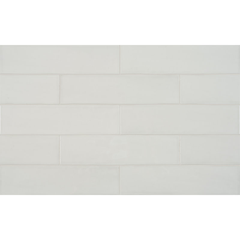 3" x 12" Teramoda Stone Glossy Pressed Ceramic Wall Tile