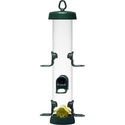 Brome Tube Solution Wild Bird Feeder, 3.4 lb Capacity, Clear