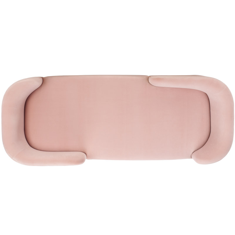 Midway Velvet Chaise Lounge, Light Pink
