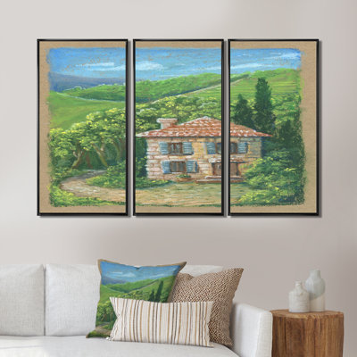 " Beautiful Rural Quiet Pleasant Landscape " 3 - Pieces