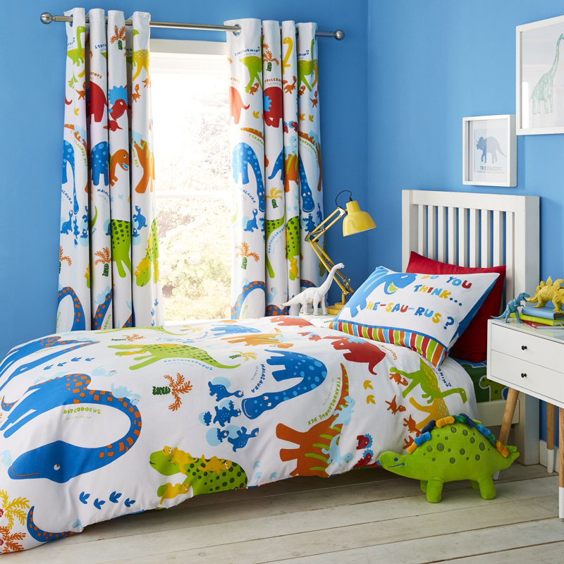 Dino Saw Eyelet Blackout Curtains