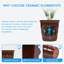 Ensemble de 3 pots de fleurs décoratifs pour l'extérieur 16 po