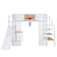 Lit mezzanine double en métal avec bureau intégré, garde-robe ouverte, panier de basketball, glissade et escalier-1123278151