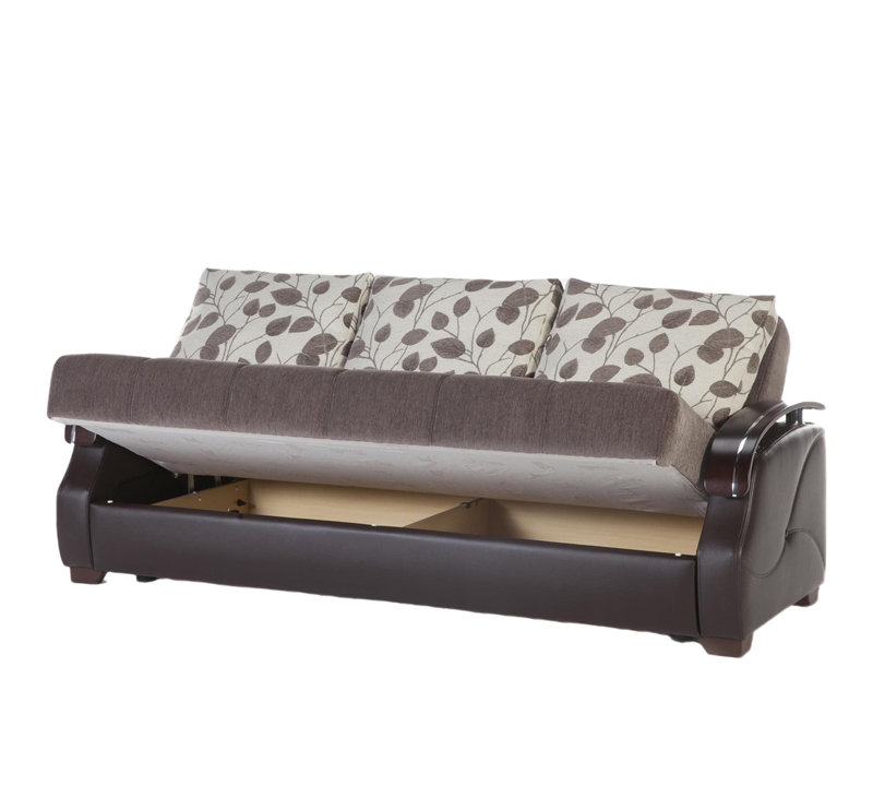 Sibury 85.8'' Upholstered Tufted Convertible Sofa