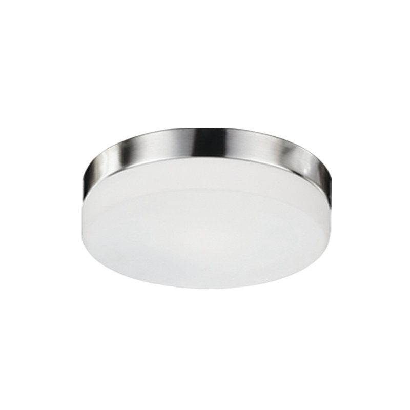 Plafonnier encastré à DEL 1 lumière Lomita, Nickel brossé