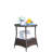 Patio Coffee Table With Tempered Glass Top - Pe And Iron, 21"x21"x21", Brown, Assembly Included Brown Outdoor Surface & Steel, 21x21x21 Inches, Water , Required