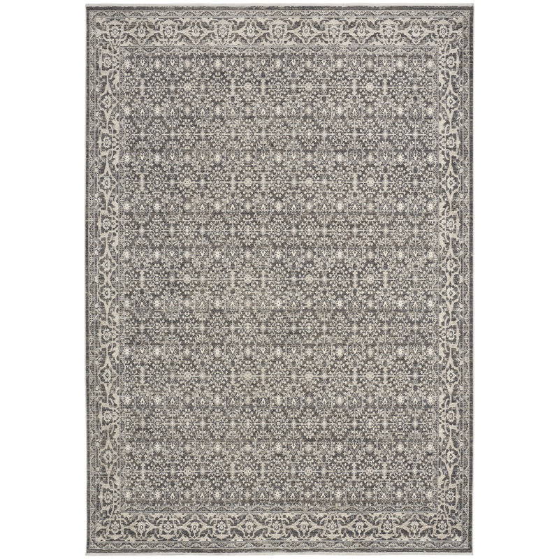 Shadows Power Loom Polyester Floral Area Rug, Rectangle 3'11" x 5'11"