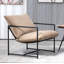 Fauteuil d'appoint inclinable élégant en velours moderne avec structure en métal-1438976914