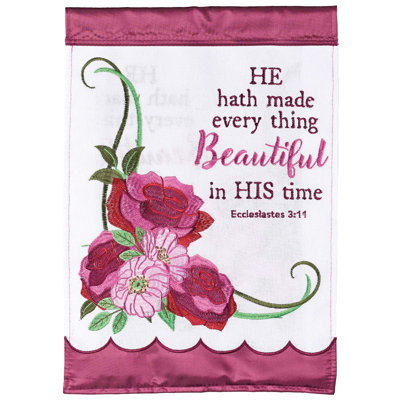 Drapeau de jardin floral qu'il a fabriqué
