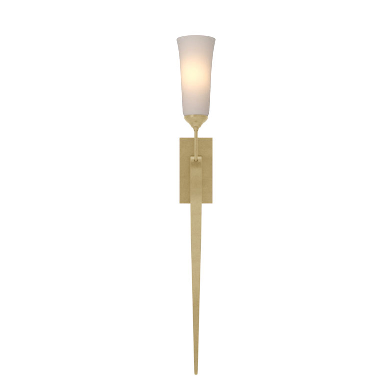 Sweeping Taper 1 - Light Dimmable Wallchiere, Modern Brass