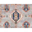 Tapis carré en laine noué à la main 9 pi 9 po x 9 pi 9 po argent rose super Kazak