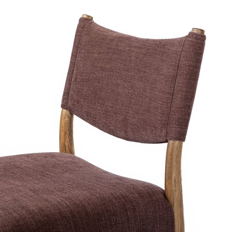 Chaise sans accoudoirs Tara Yokum, Chêne grillé, Prune Laughlin