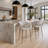 Limay Counter Stool Beige & Walnut