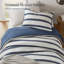 Yarn-dyed Polyester Bedding Sets, Modern Striped Design For All-season Comfort