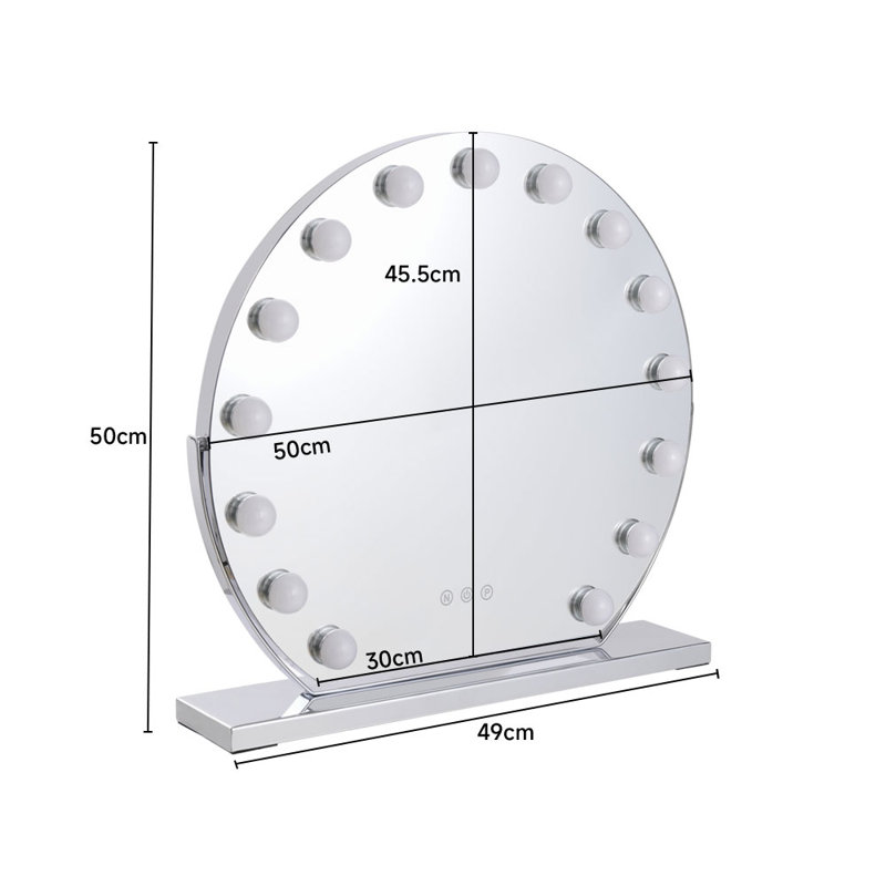 Metal Round Floor Mirror