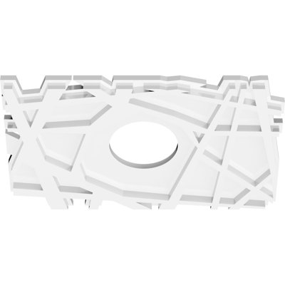 16"W x 10 5/8"H x 4"ID x 5 1/2"C x 1"P Novo Architectural Grade PVC Contemporary Ceiling Medallion