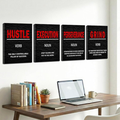 4 Piece Wrapped Canvas Wall Art