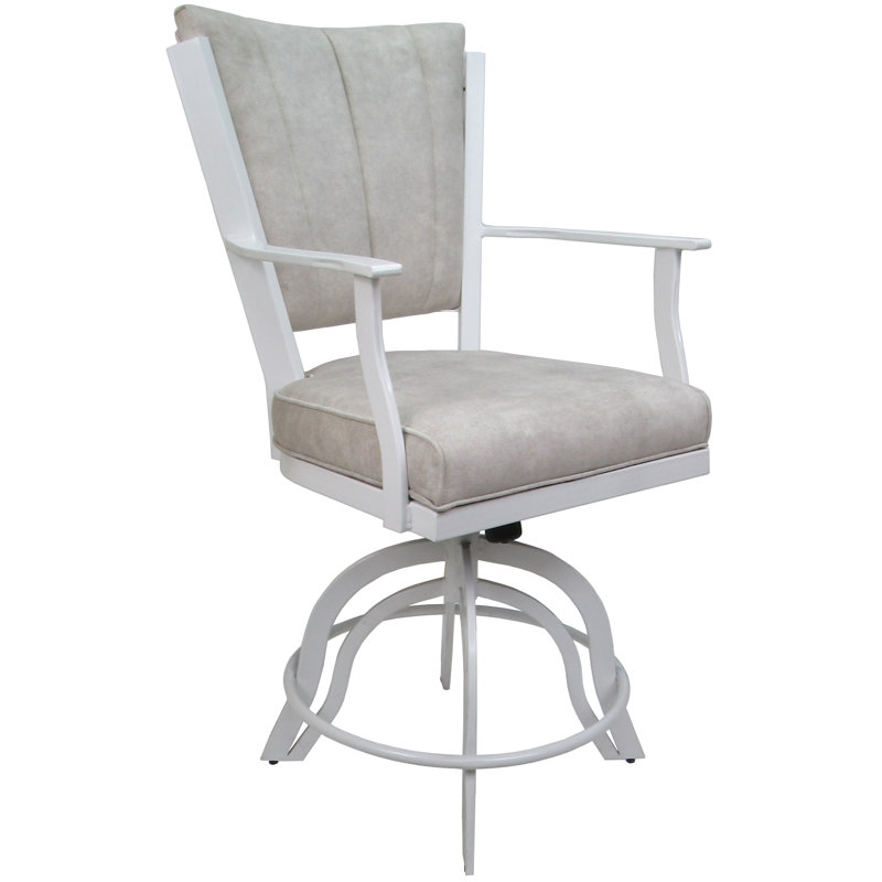Tabourets de comptoir en métal Custom, Blanc, Stuc Outlier, Tabouret de bar (siège d'une hauteur de 30 po)