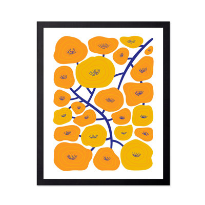 Abstrait floral jaune