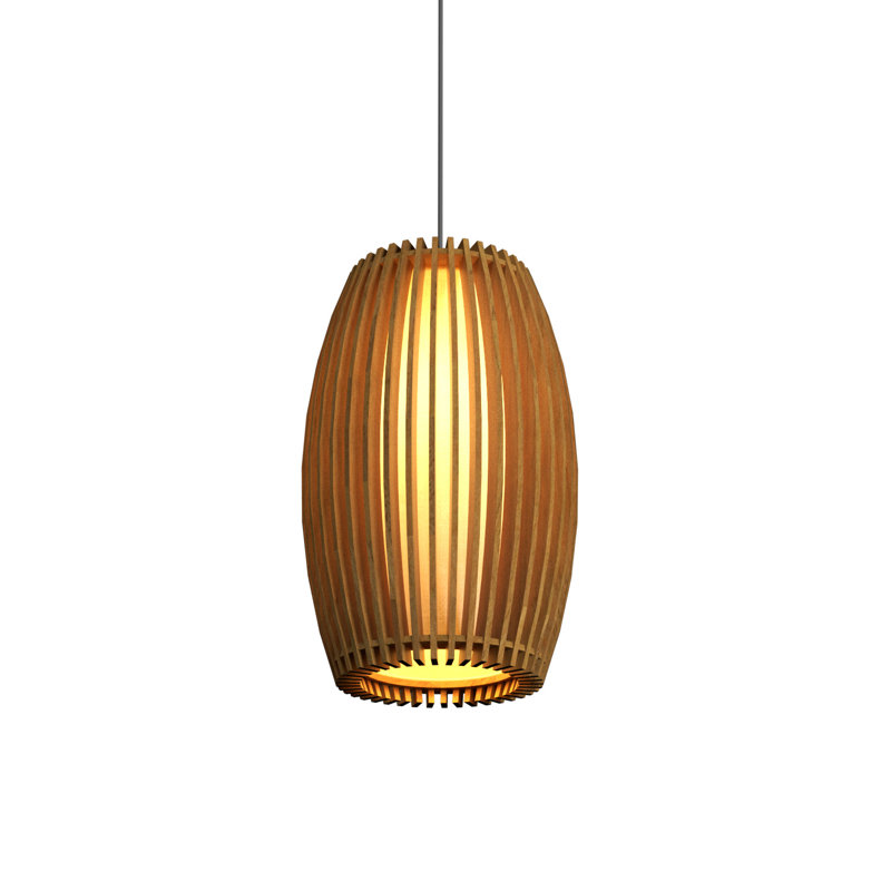 Stecche Di Legno 1 - Light Pendant, Louro Freijó, 11.7" H x 7.8" W x 7.8" D