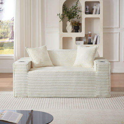 2 Seater Sofa Boneless Couches,No Assembly Needed
