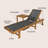 Trabuco Coastal Modern Acacia Wood Mesh 5-Position Outdoor foldable Chaise Lounge Set with Side Table-1193693701
