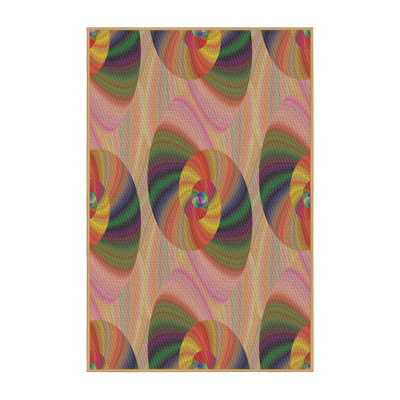 Tapis décoratif rose