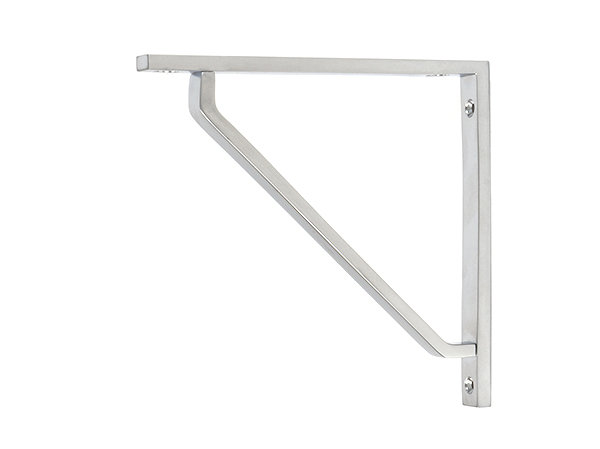 Barton Shelf Bracket, Satin Chrome, 15cm H x 5.9cm W x 1.5cm D