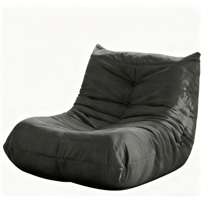 Luxury Accent Chair Button-Tufted Detail Gray Microfiber Comfy Chair Living Room Furniture 1pc