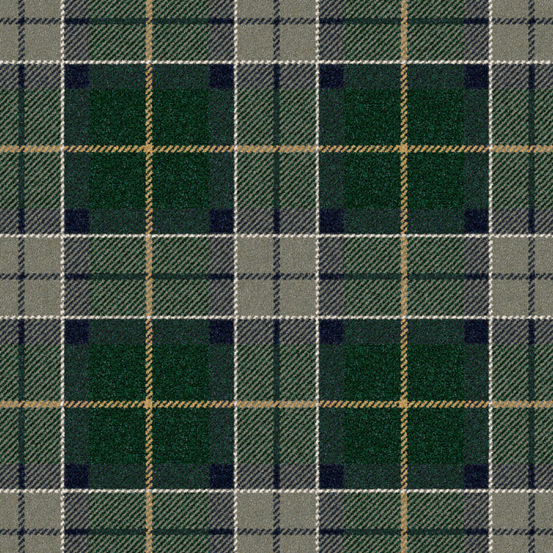 Tapis tartan sauge à motif écossais Alminus Signature, Rectangle 7 pi 8 po x 10 pi 9 po