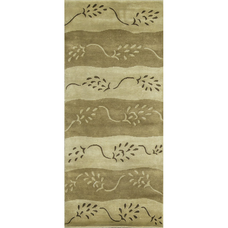 Hand-Knotted High-Quality Beige Area Rug