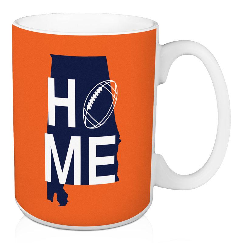 Grande tasse à café football auburn home Follett, Orange