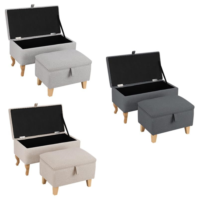 Gustafson Linen Storage Bench, Beige