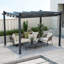 12 pi. L 10 pi. Pergola en aluminium avec auvent-86125052