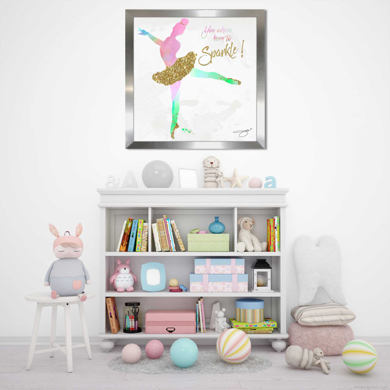 Dancer 1 (Square) par By Jodi - impression, H 37,5 po x l 37,5 po x P 1 po, Encadrement argenté