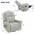 Becklin PU Leather Swivel Rocker Recliner with Massage & Heating-120922553