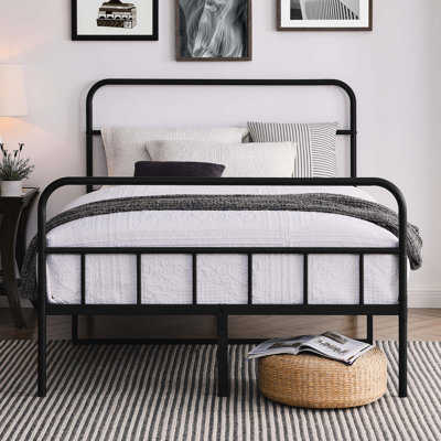 Wrought Iron Bed Frame, Metal Bed Frame, Iron Platform Bed Frame, Iron Canopy Bed Frame