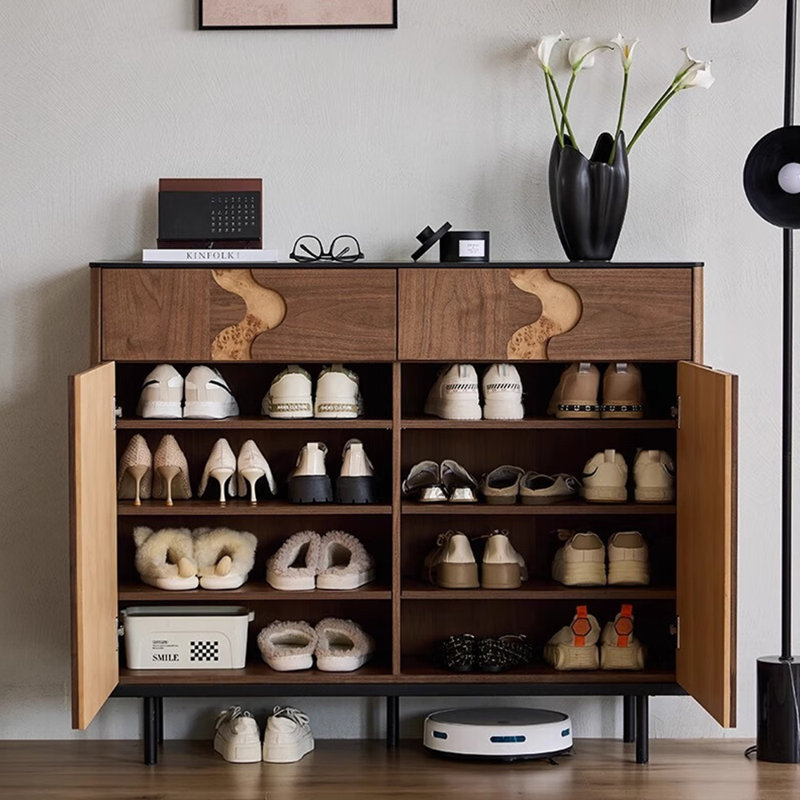 Rangement à chaussures de style italien, Marron foncé