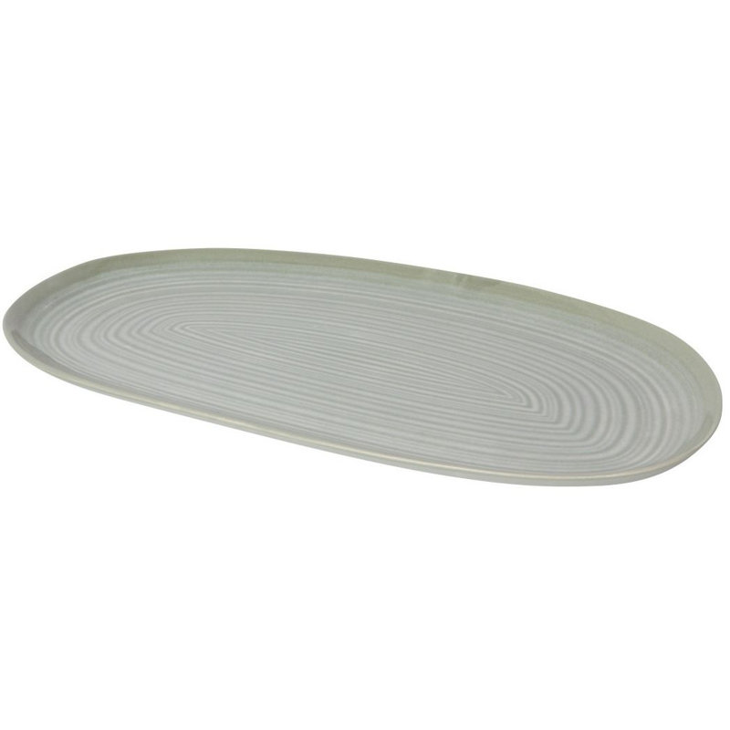 Ensemble de 4 plateaux ovales 15 "Sauge Verseau
