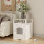 Enceinte de litière moderne 20,8 "avec tablette de rangement, blanc