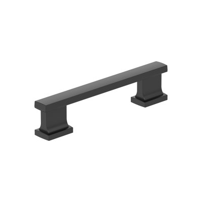 Poignée d'armoire noire matte de centre à centre Triomphe 3-3 / 4 pouces (96 mm)