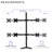 VIVO Telescoping Quad Ultra Wide Monitor Desk Stand, STAND-TS38B-4
