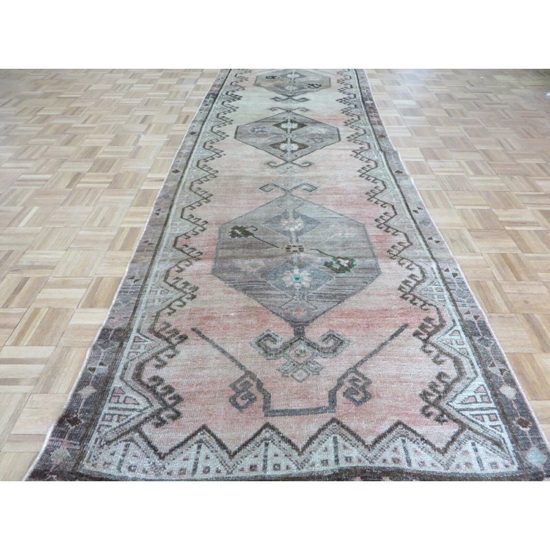 Tapis oriental rose noué à la main 3 pi 9 po x 11 pi 9 po EC09B2459CA143488B7ACCCD75F3B633