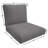 Eddie Bauer Outdoor Lounge Chair Cushion, Sunbrella Fade & Water Resistant for Outdoor Lounge Chairs & Deck Recliners, 24"W x 24"D, 5" thick; Back 25"W x 20"H, 5" thick, Reversible, Cast Slate-18066158-92686486