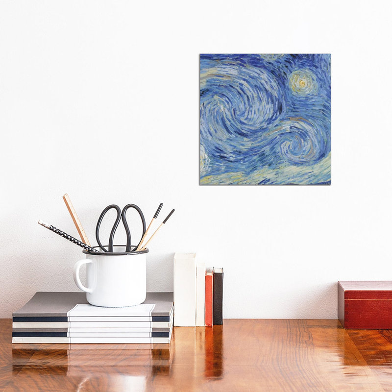 The Starry Night, June 1889 by Vincent Van Gogh - Wrapped Canvas Painting, 30.48 cm H x 30.48 cm W
