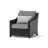 Cairey 5 Piece Sunbrella Outdoor Club & Table Chat Set - Charcoal Gray-117223590